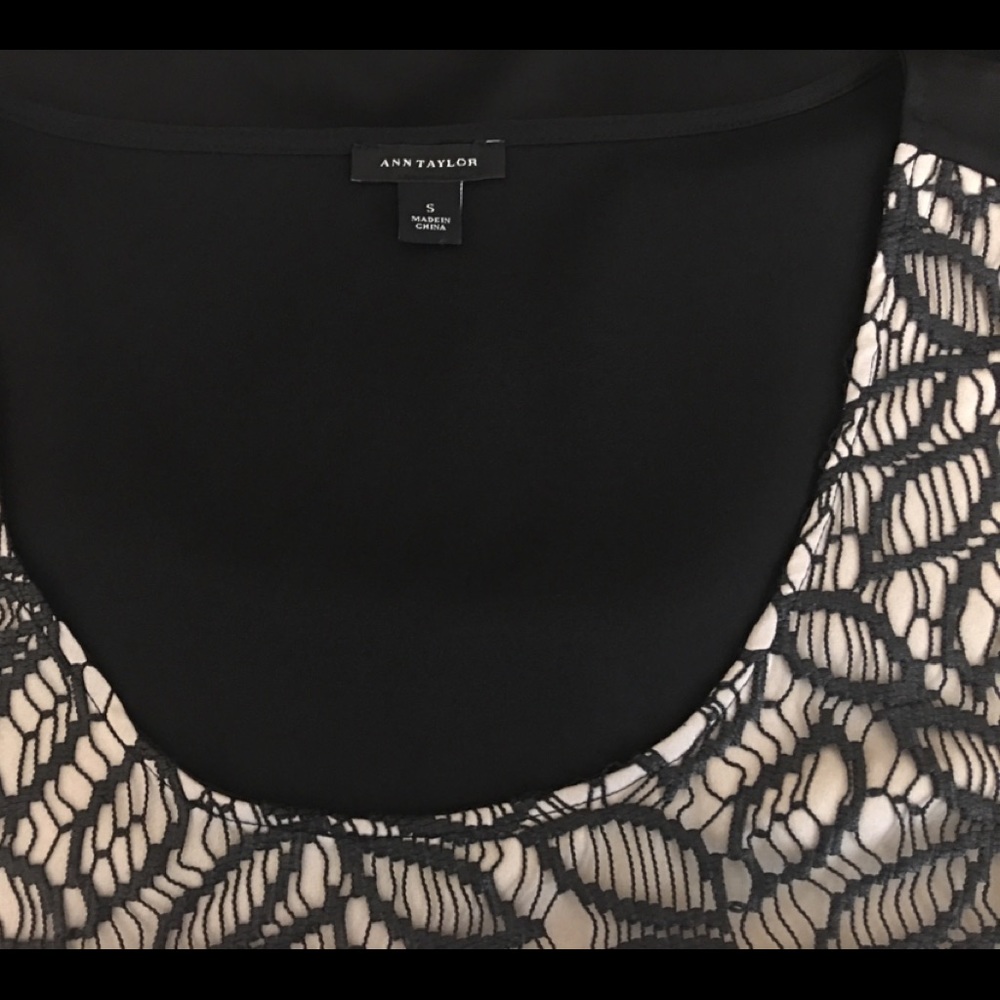 Ann Taylor lace overlay top-size S